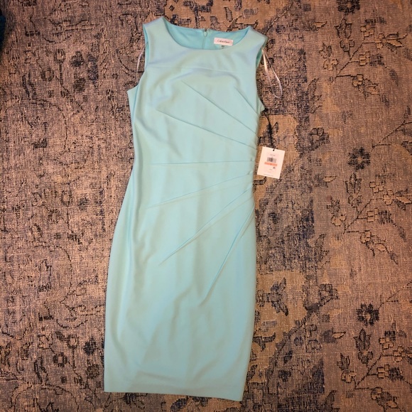 Calvin Klein Sea Mint Blue Dress - 2 - Picture 4 of 6